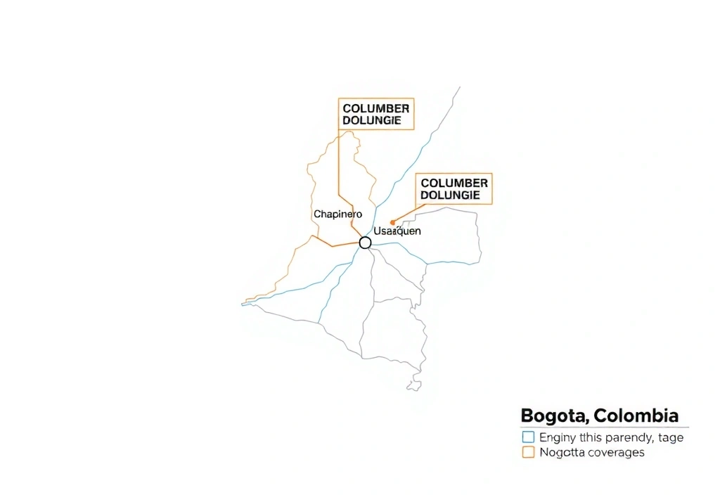 Bogotá service area map